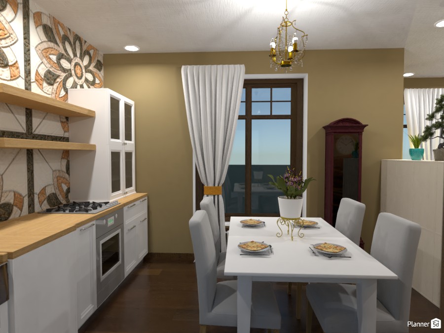 Kitchen and living room in the old town copy 3712107 by - image