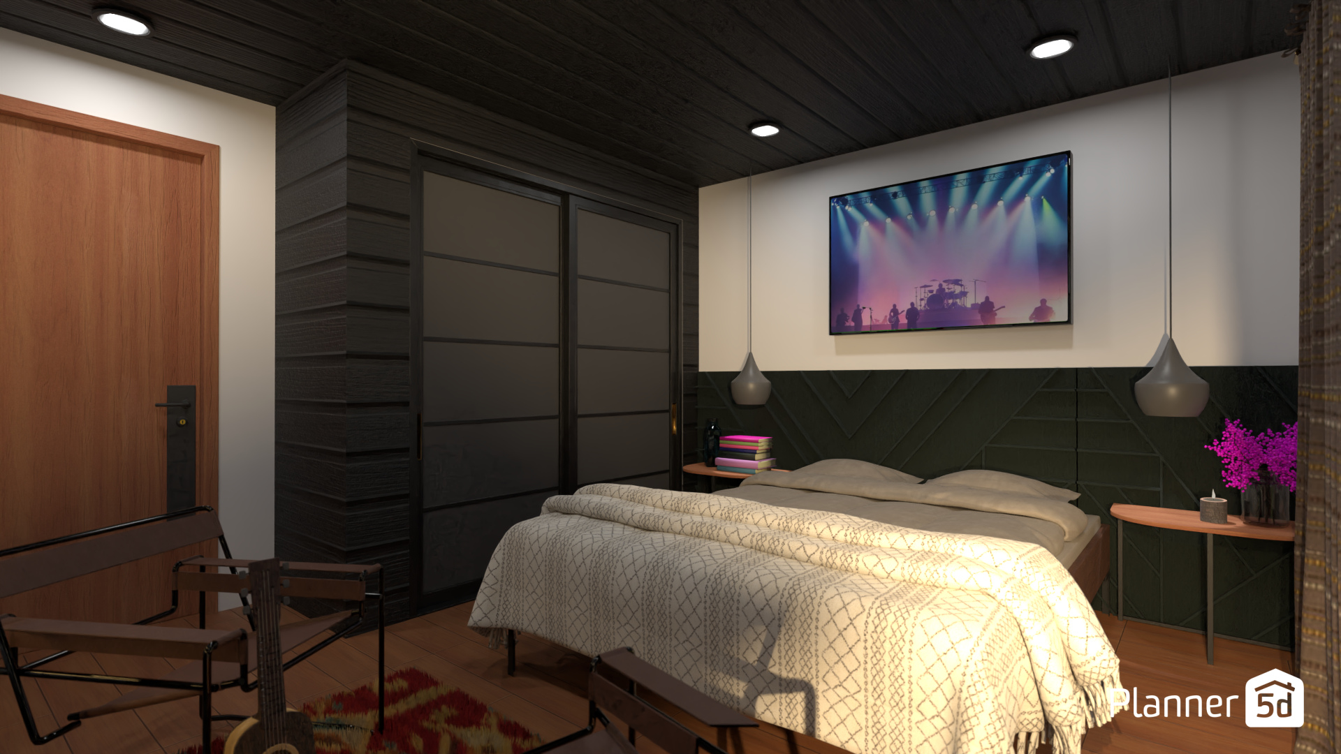 The bedroom from the Music Apartment #16164003 by Darina Doncheva
