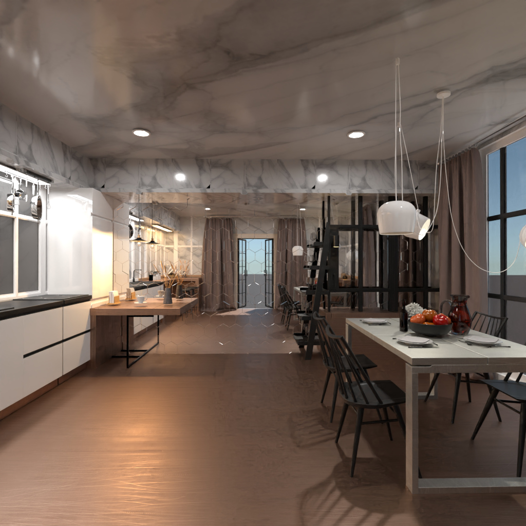 Коричнево-белая кухня #11490724 by Editors Choice