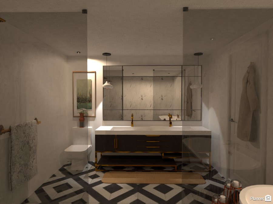 Classical Contemporary Master Bathroom #3409434 by Isabel