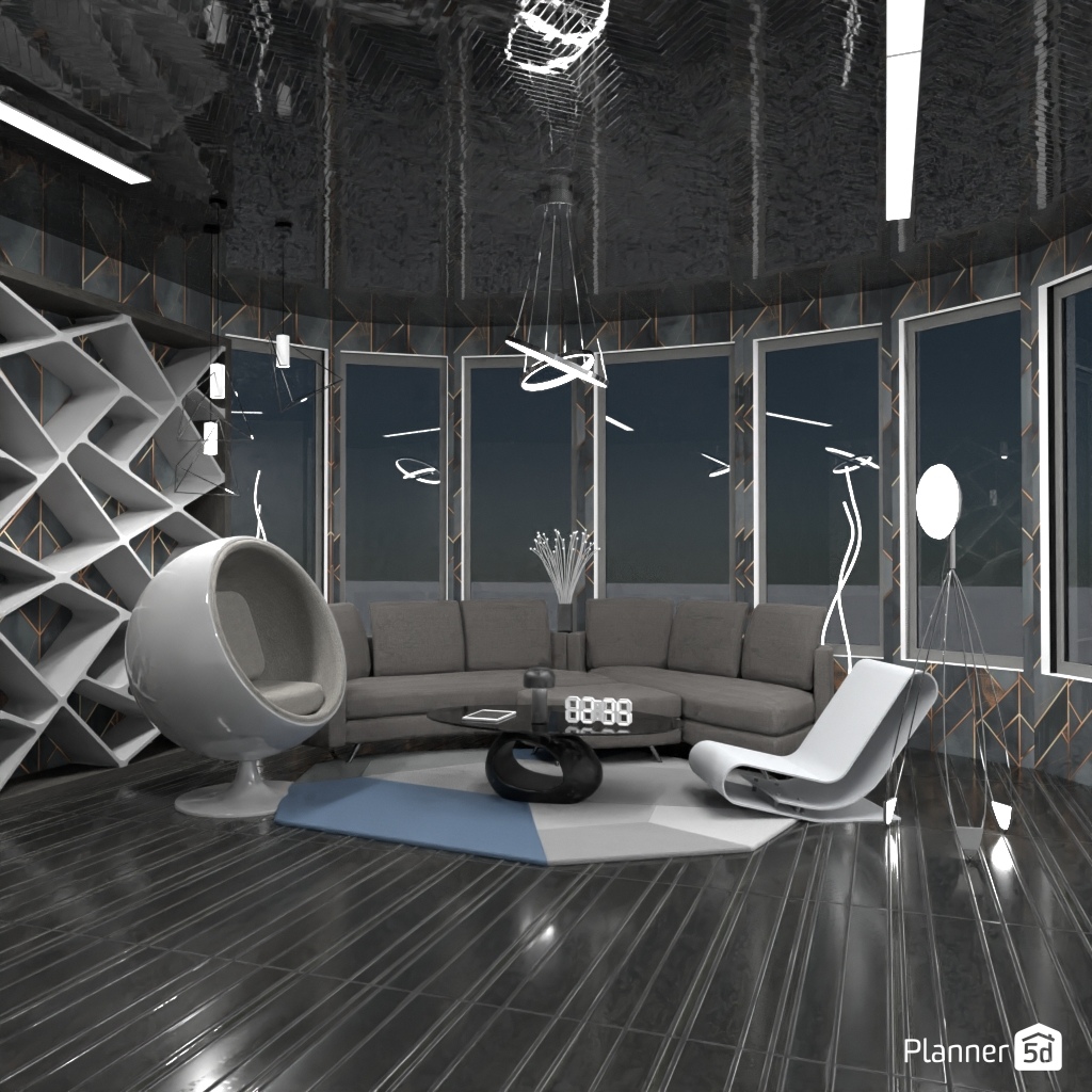 Futuristic Living Room #33815968 by Editors Choice