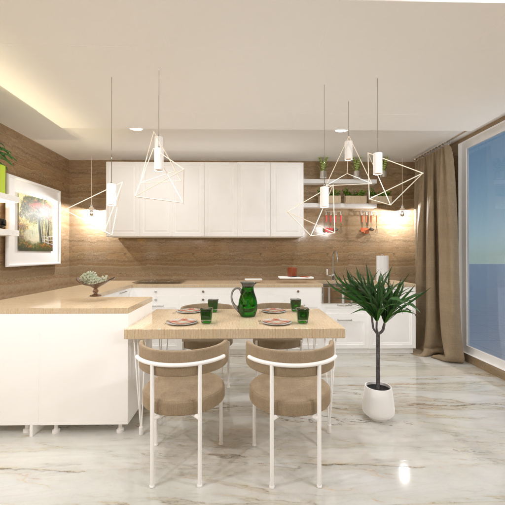 Brown and White Kitchen #11484912 by Editors Choice