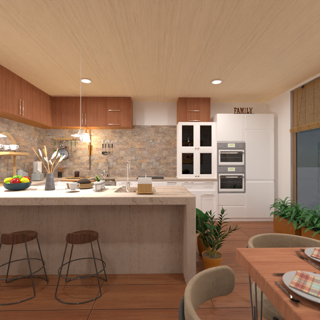 Brown and White Kitchen #11514972 by Editors Choice