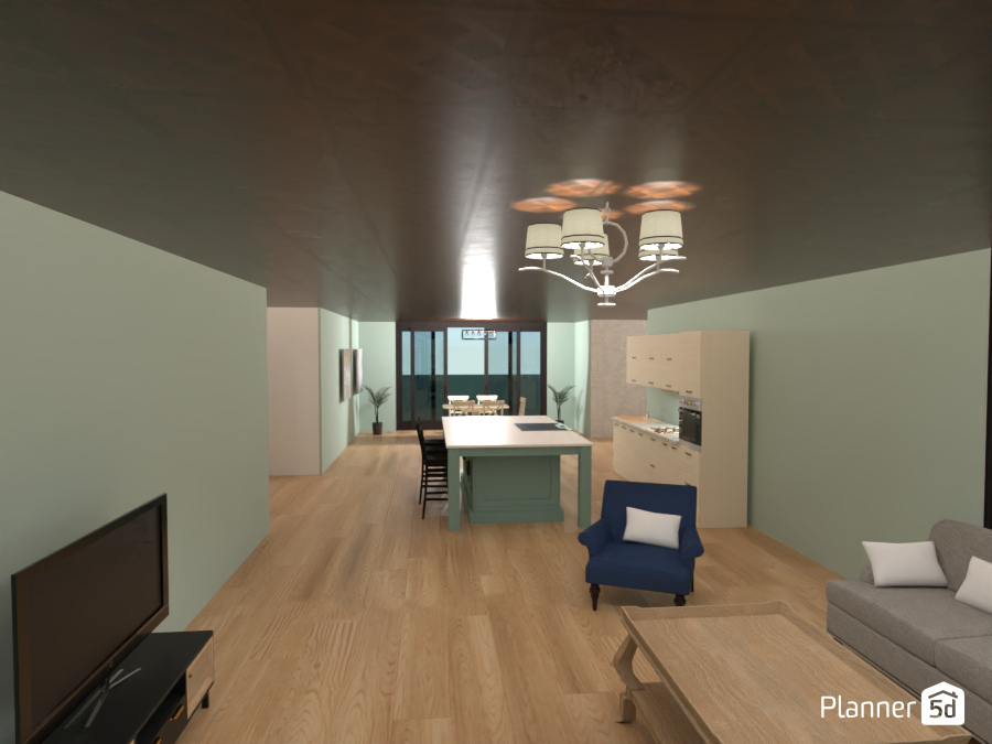 lounge/kitchen/dining room #9146456 by Leila Ashtiani