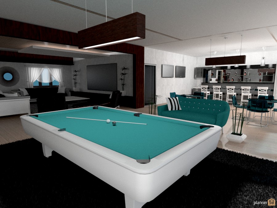 Living room, Pool room, Bar, cinema room, open plan 949845 by Hardy Home Design image