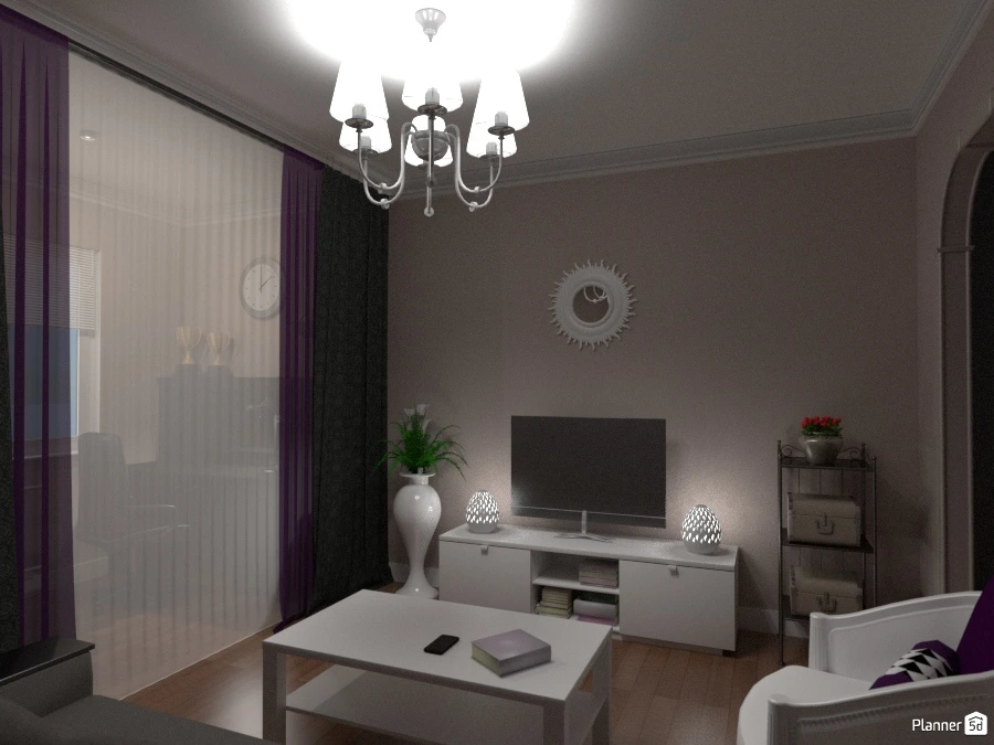 Небольшая гостиная с рабочей зоной #65901 by Elena Strenova