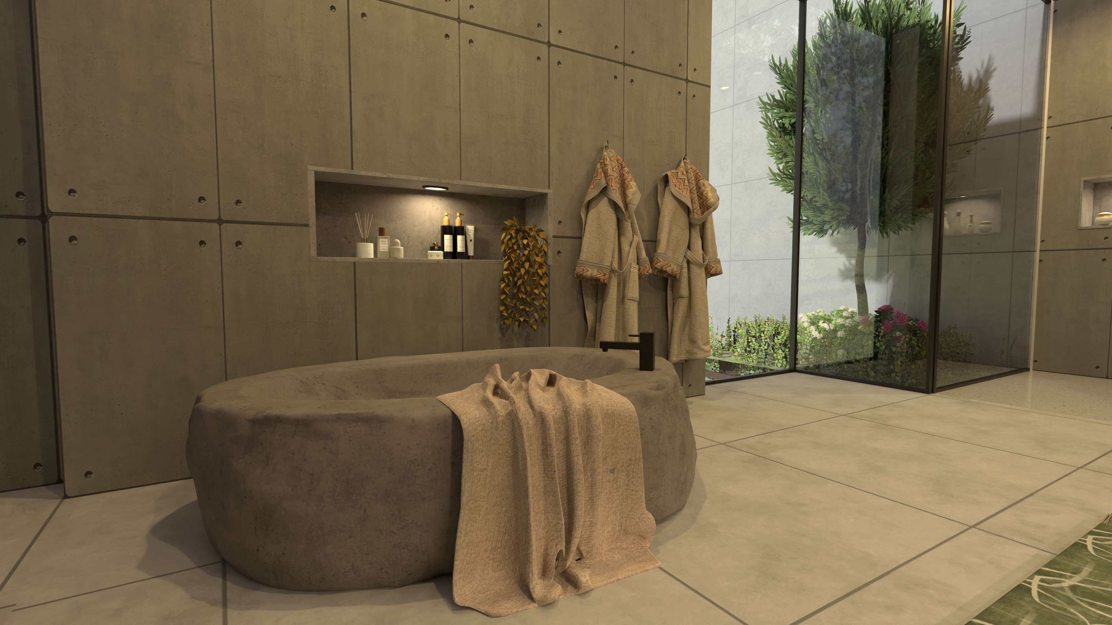 Concrete Bathroom Style #3 #4000344 by Moonface