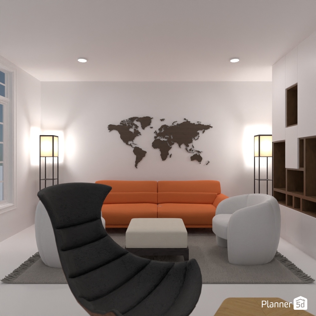 Orange sofa #24744088 by Editors Choice