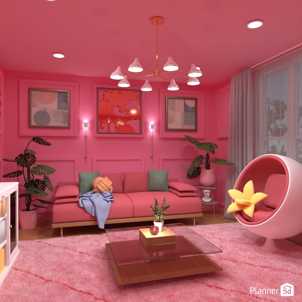 Bubble gum interior - Free Online Design | 3D House Ideas - by Planner 5D