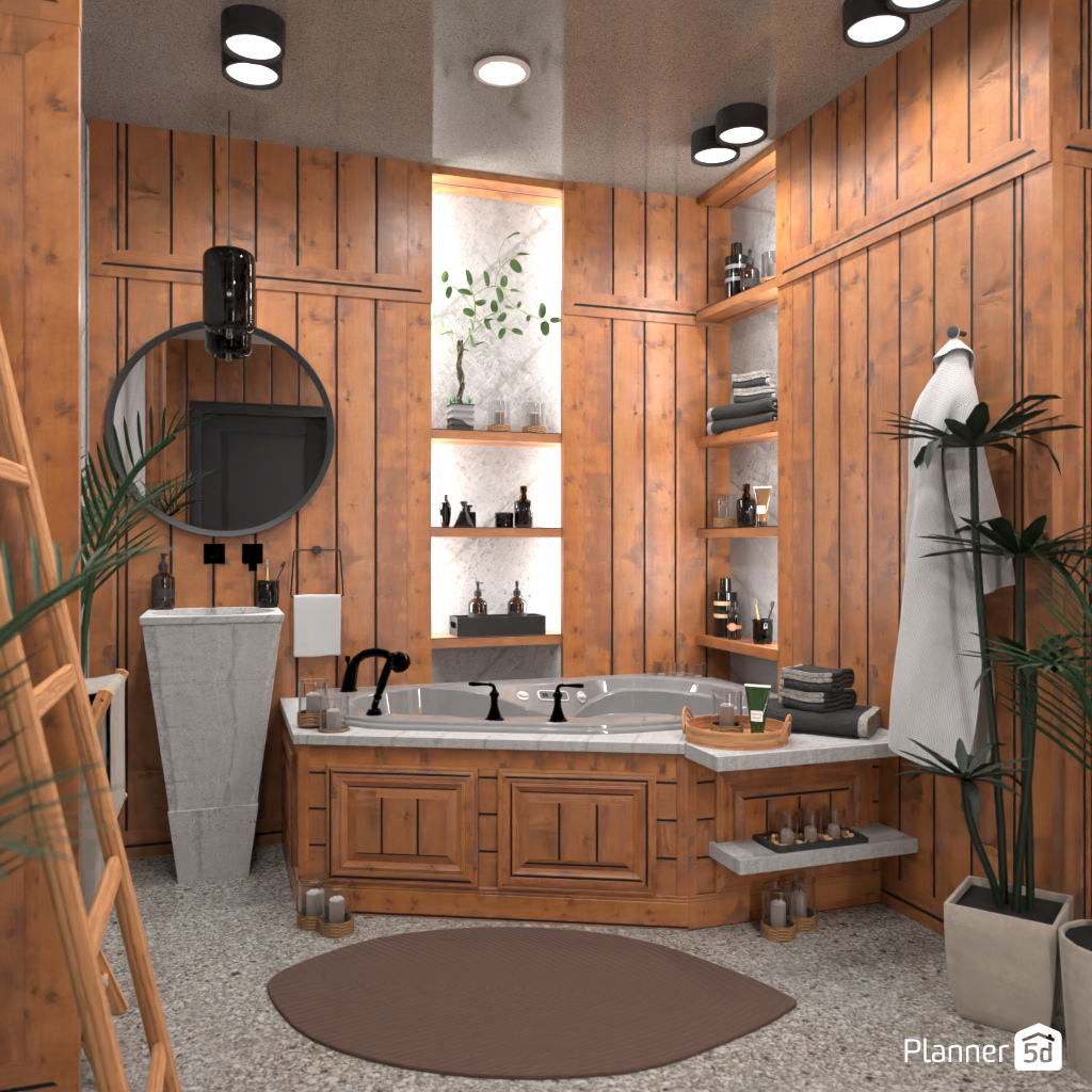 Bath with candles #19218404 by Editors Choice