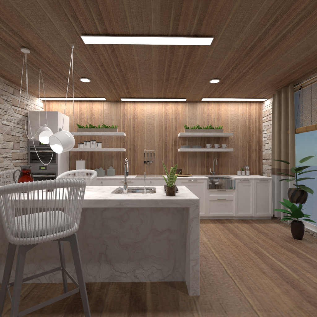 Коричнево-белая кухня #11499312 by Editors Choice