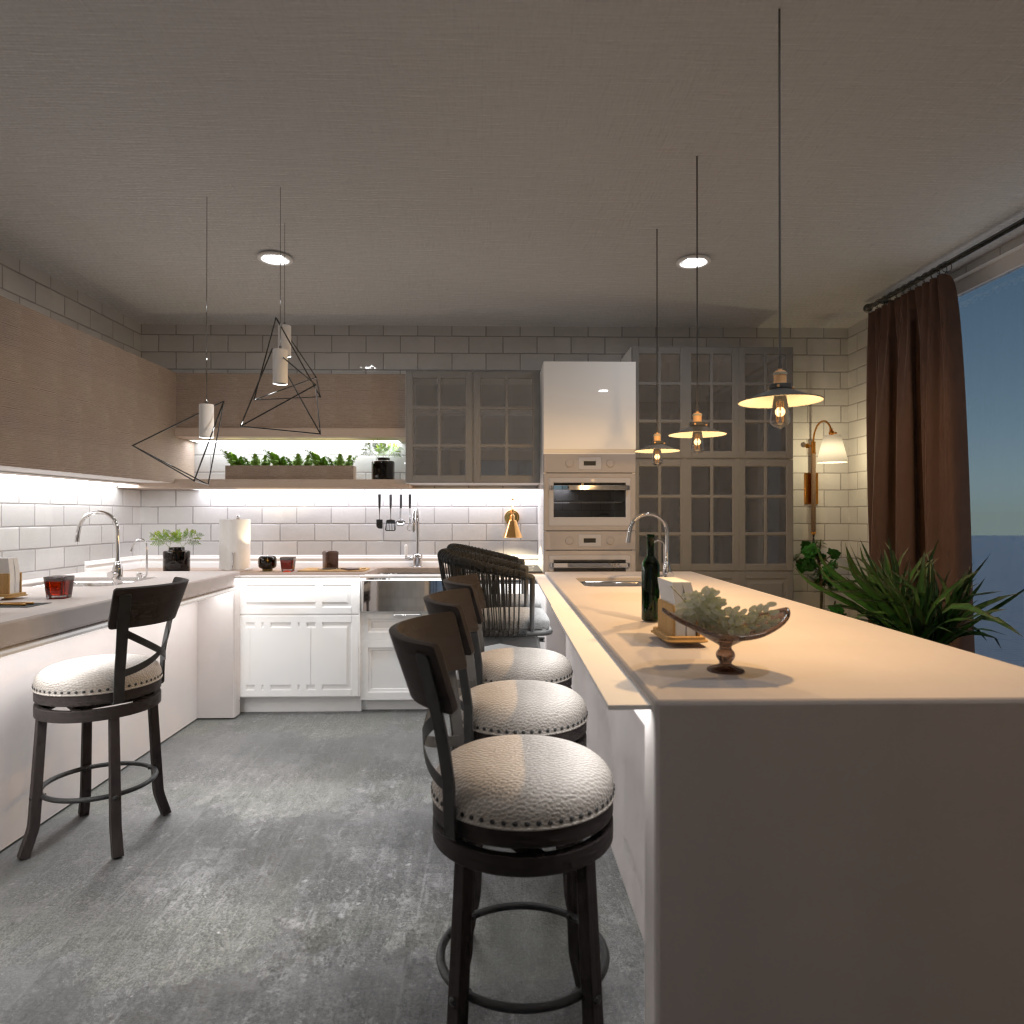 Brown and White Kitchen #11491140 by Editors Choice