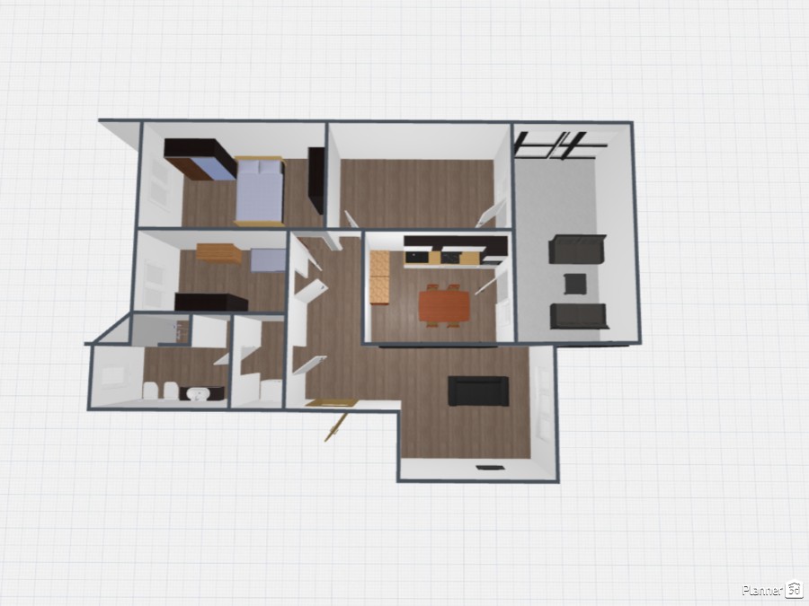 PROGETTO BAGNO LARGO CON PORTA DIVISORIA CUCINA/SOGGIORNO #26444988 by Luca Ripari