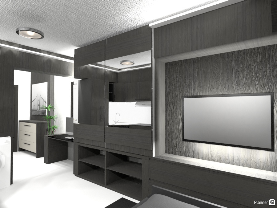 Modern Condo Black Matte Finish #2343230 by ClaySquare