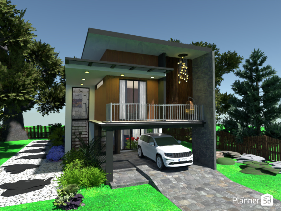Modern two-story house #12742783 by MariaCris