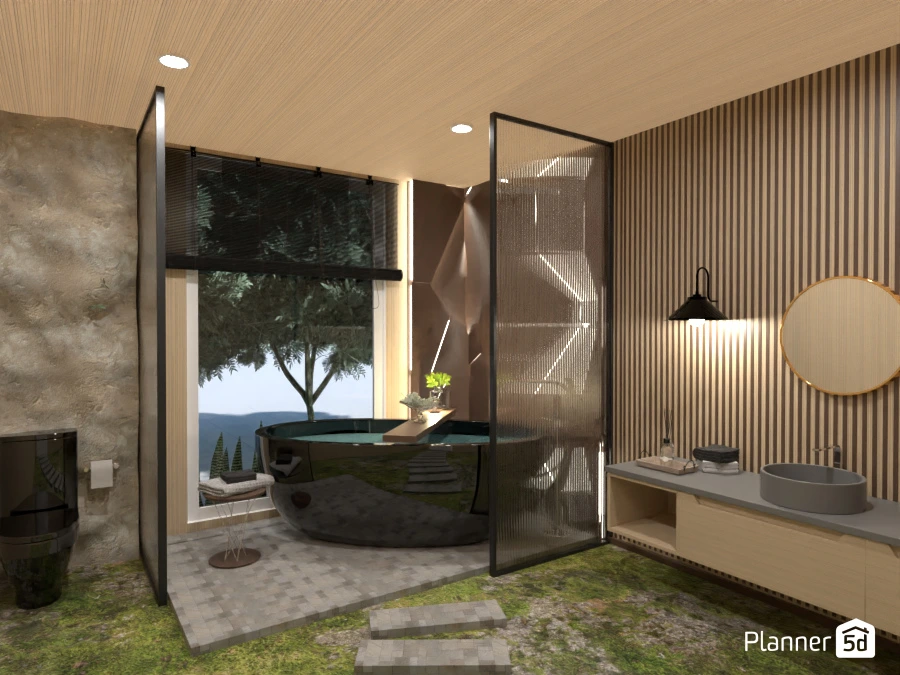 Biophilic Bathroom / Batalla de diseño / (p.c.) #123711 by Hall Pat