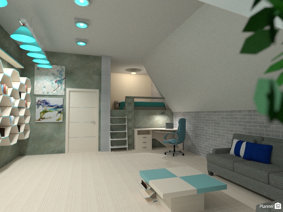 спальня кабинет мансарда #1656377 by павел