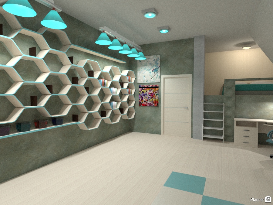 спальня кабинет мансарда #1656380 by павел