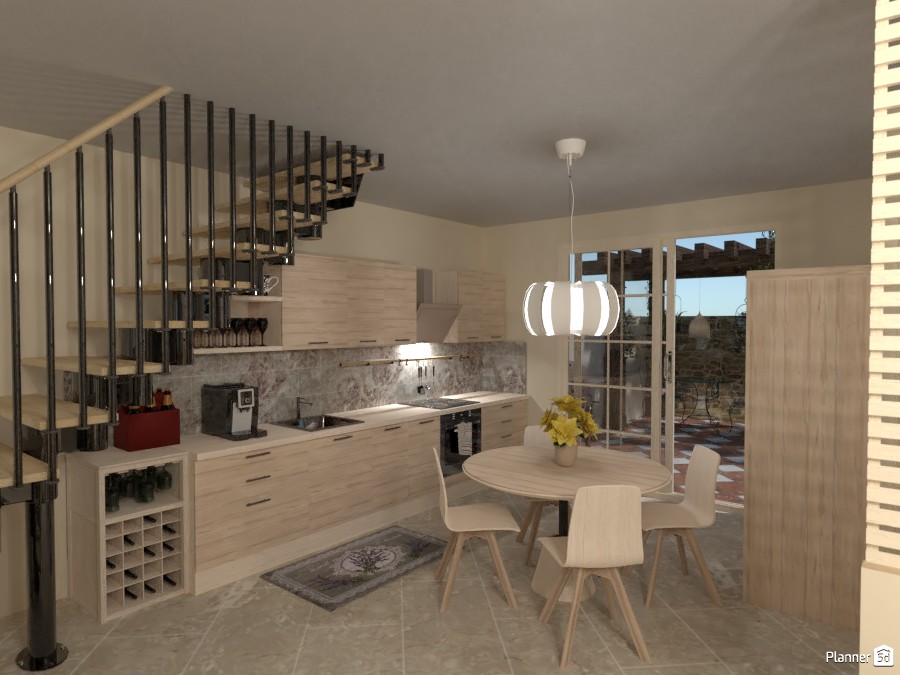6x6 Mq with 2 Floors: Kitchen #4414160 by Moonface
