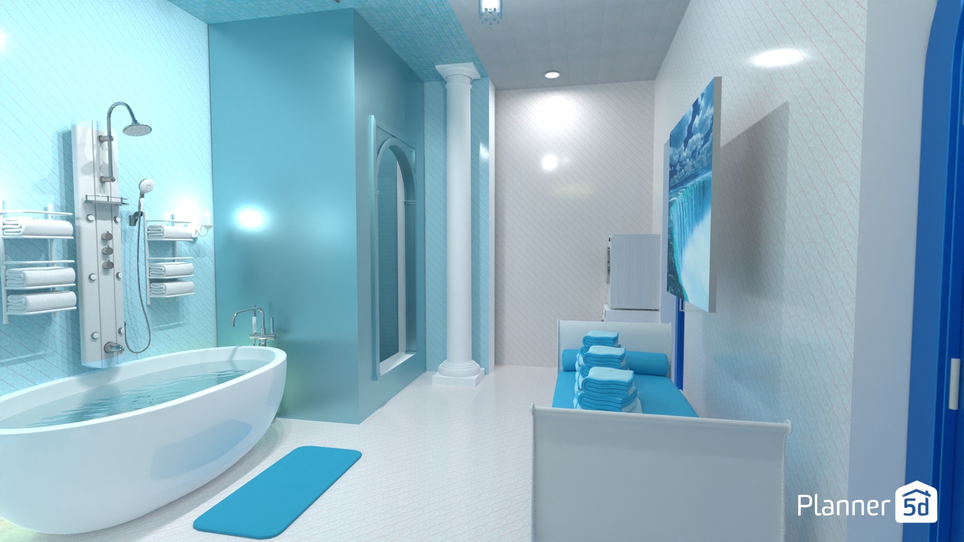 Caribbean Beach House #24374632 by Mildred Ann Castagna