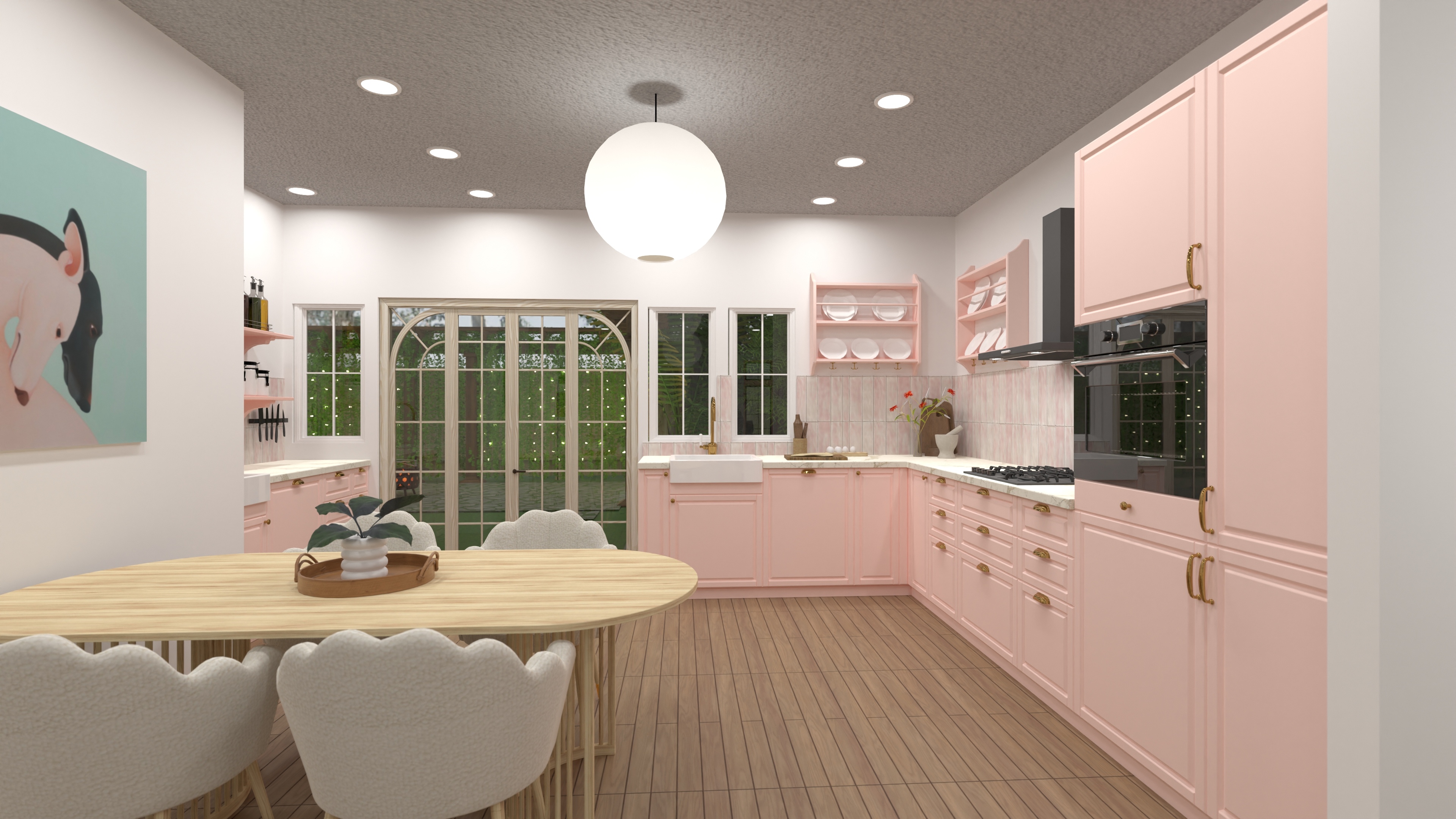 pink kitchen #28177512 by Dellen