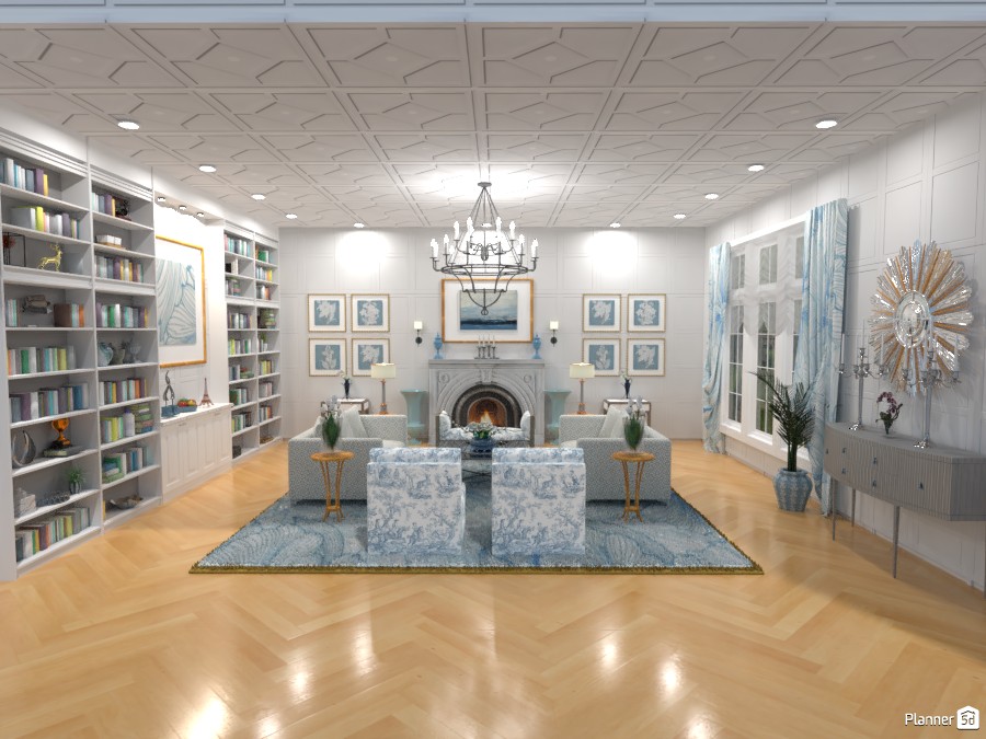 Light Blue Library Angle 1 3883728 by DesignKing image