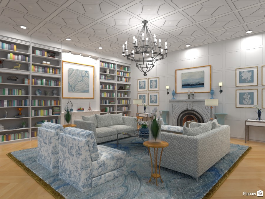 Light Blue Library Angle 3 #3883736 by DesignKing