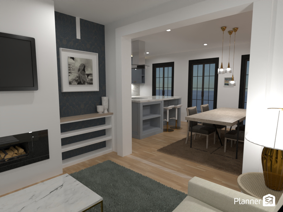 moody living/dining/kitchen #7584858 by Sadie