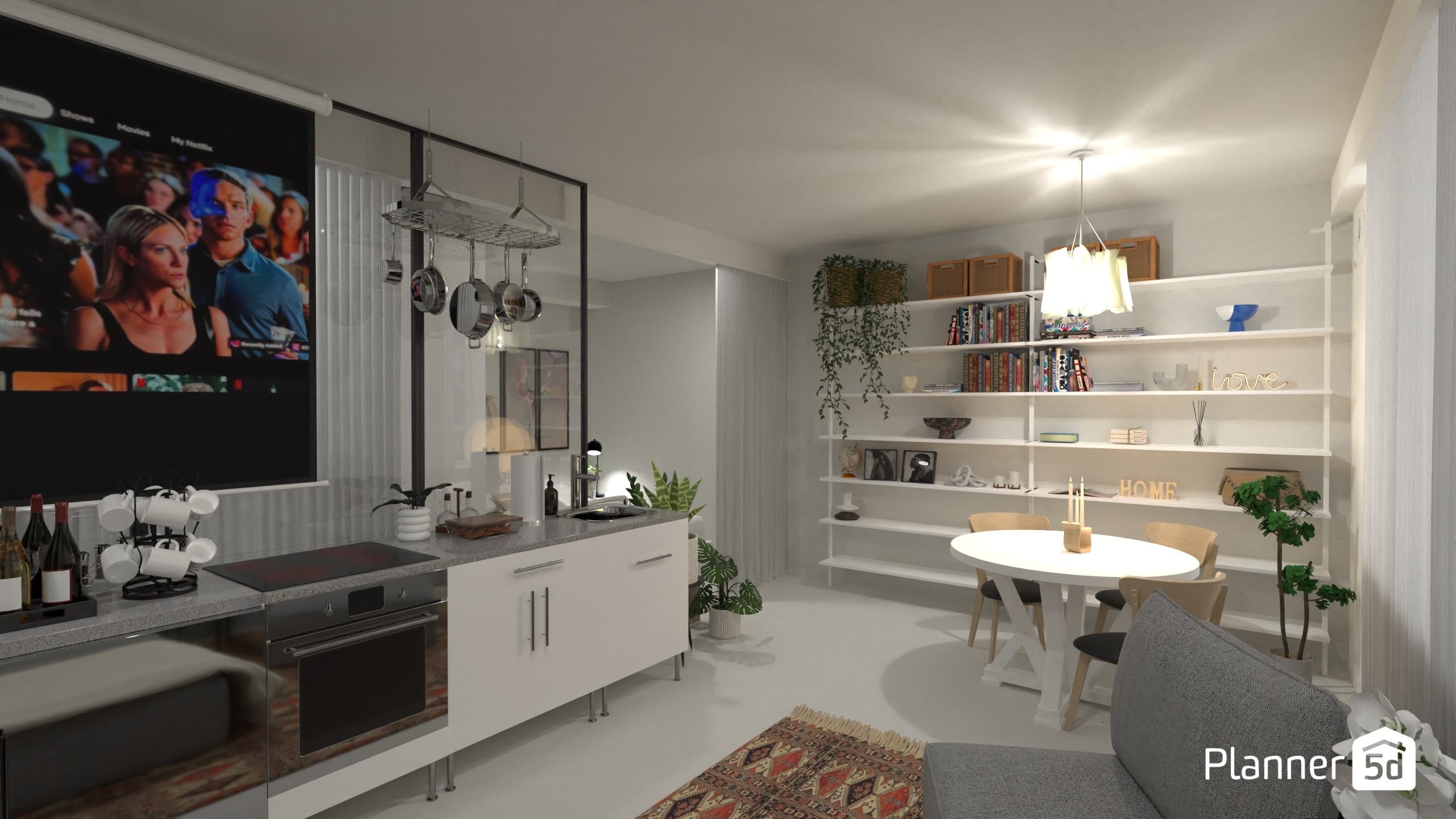 Glass Layers Living – A Smart Open-Plan Studio #34281122 by Lucija Marko