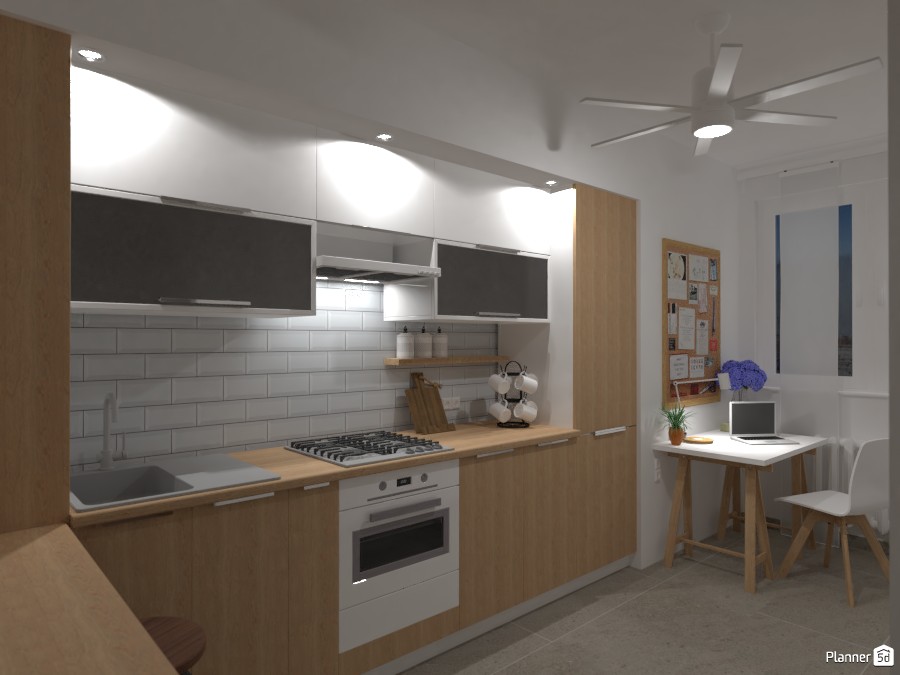 City apartment No. 1 / Kitchen with 