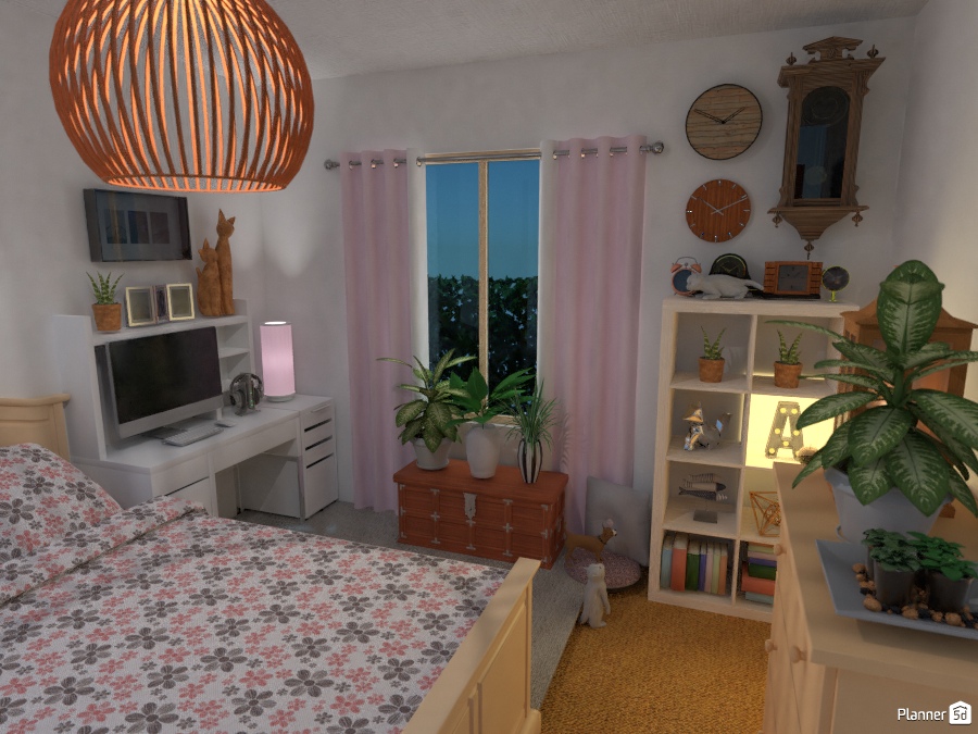 Eclectic Bedroom with Clock Collection #2902344 by Melissa DeMille