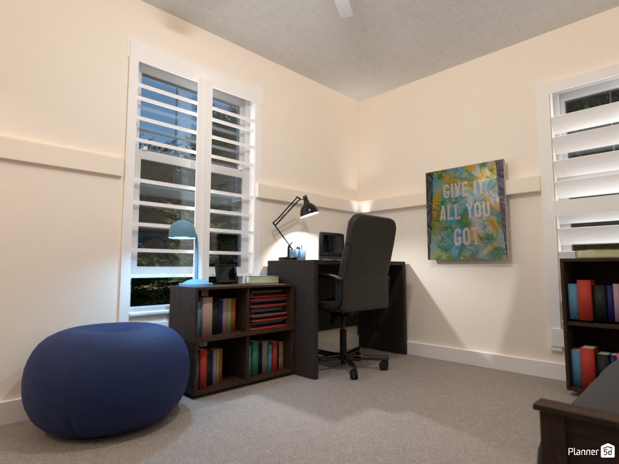 Desk in bedroom design #3758690 by Doggy