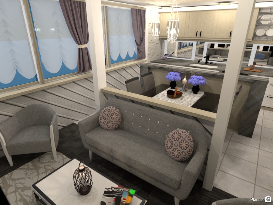 Open plan living dining kitchen #2365163 by Wilson