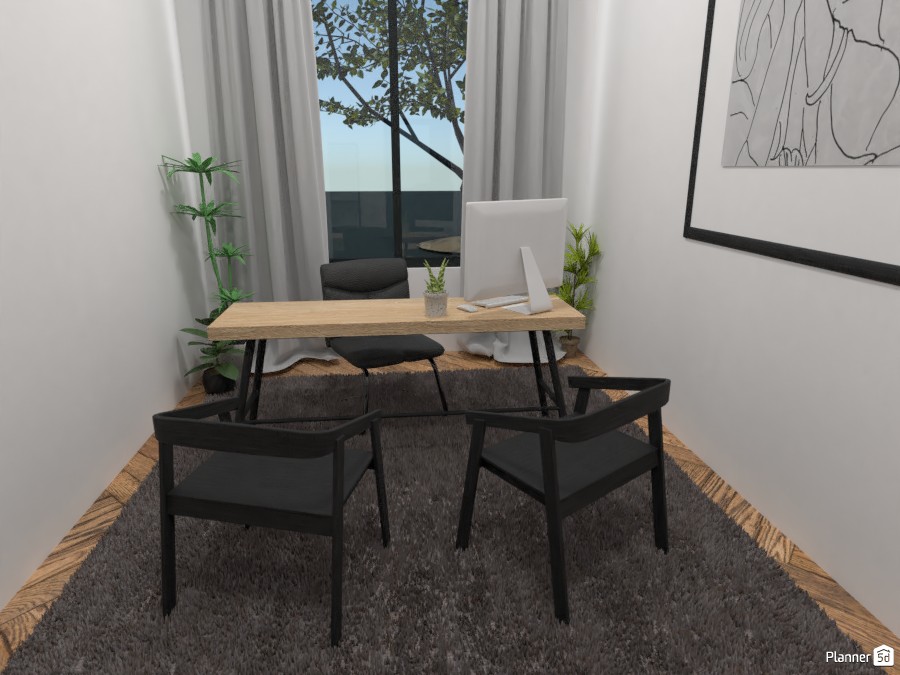 Scandinavian style modern office #4324143 by Ana G
