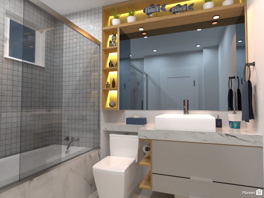 Banheiro #5520729 by Dants Projetos 3D