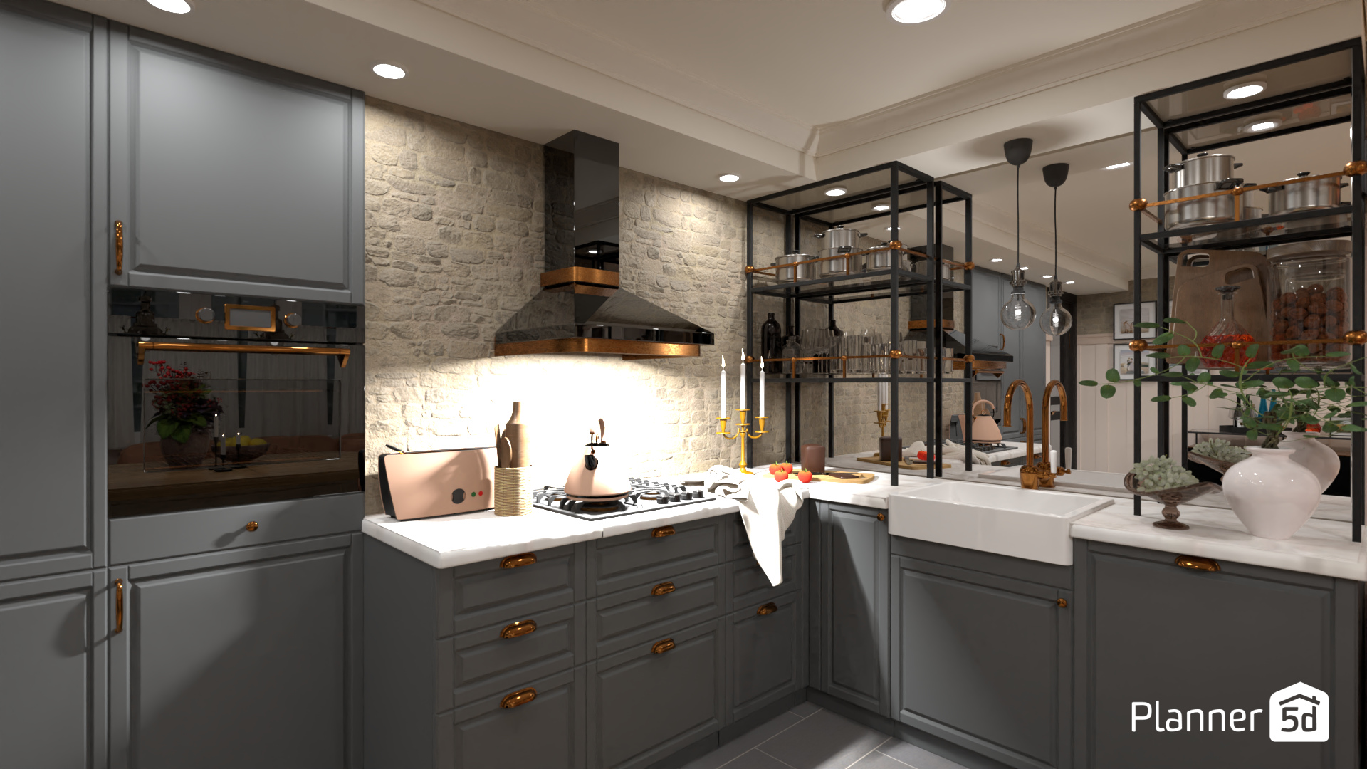 Romantic Bistro Styled Kitchen #17545455 by Darina Doncheva