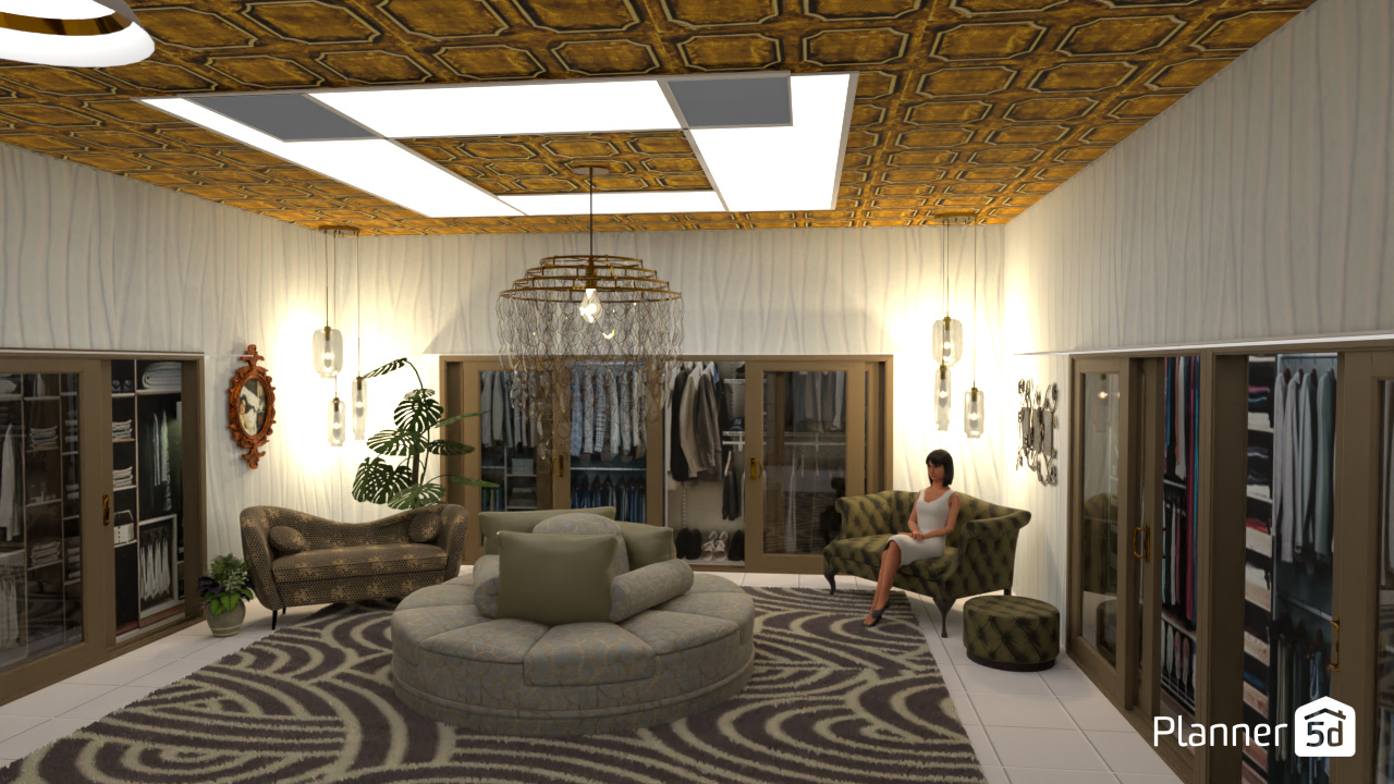 Large golden closet #12951743 by Aldona