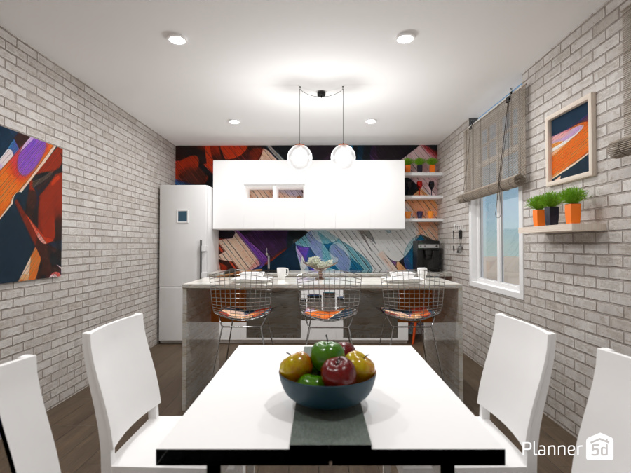 Kitchen with an island : Design battle contest #7275654 by Gabes