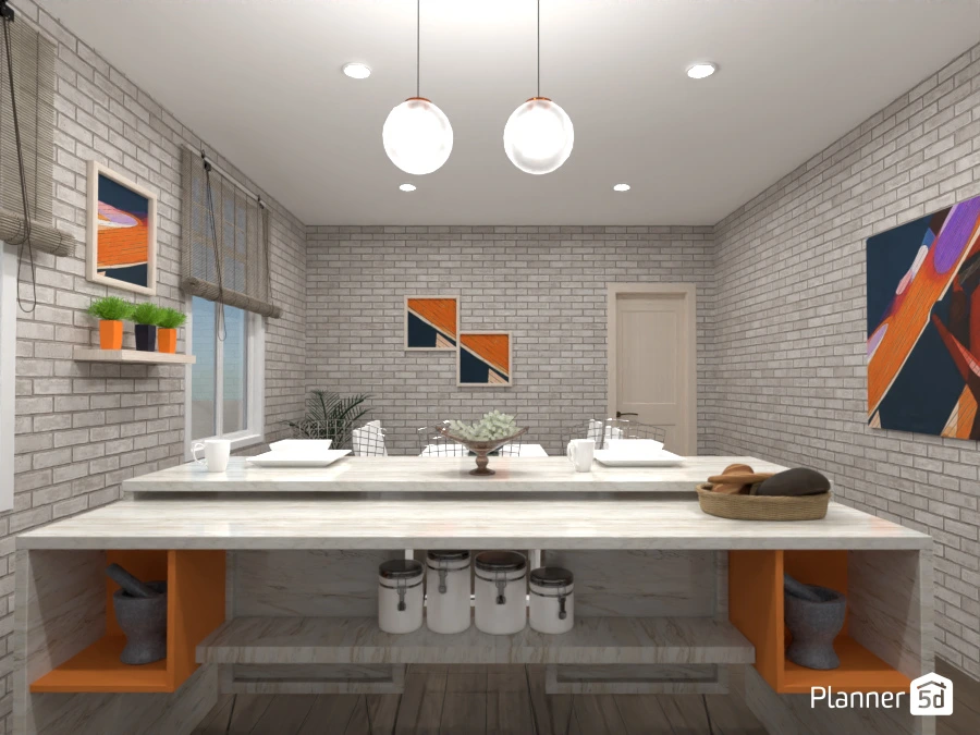 Kitchen with an island : Design battle contest #3058056 by Gabes