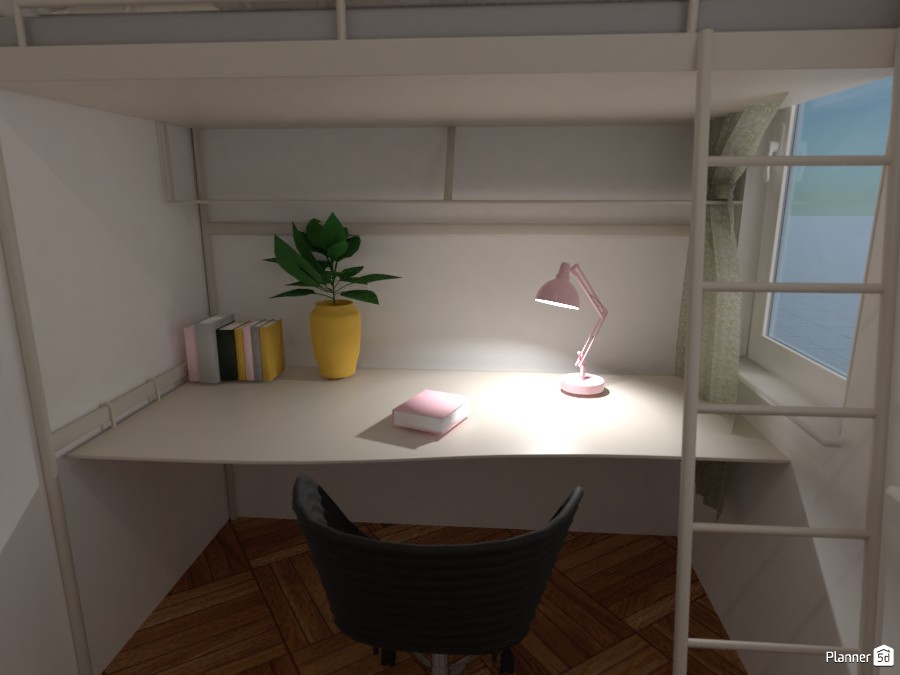 Modern Loft Bed Desk Free Online Design 3d House Ideas Interior Designsss By Planner 5d Modern Loft Bed With Desk