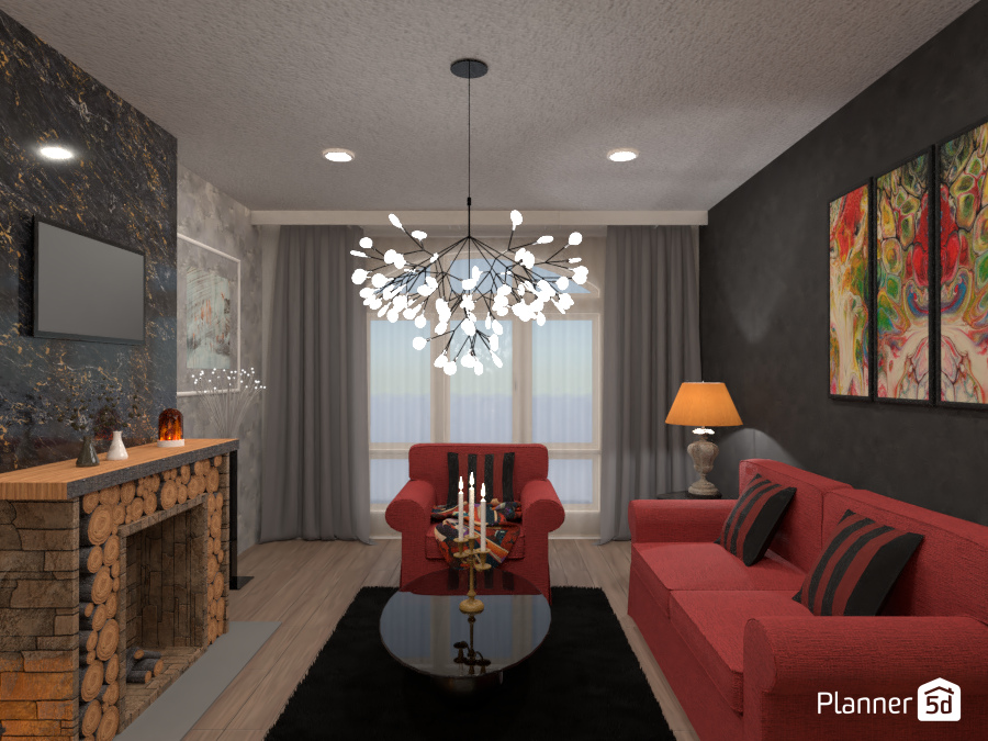 Уютная гостиная зимой #6383662 by Olga