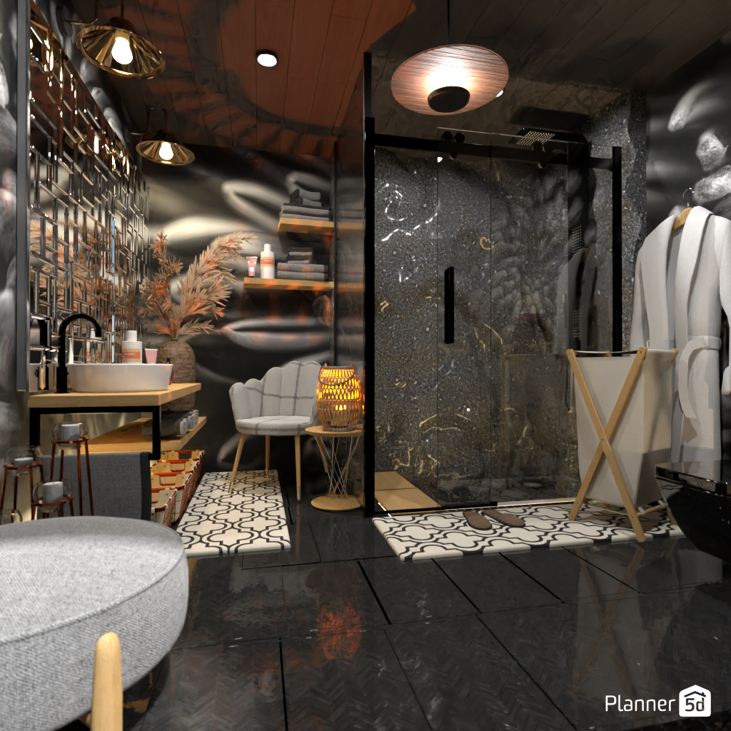 Dark Bathroom #17676355 by Editors Choice