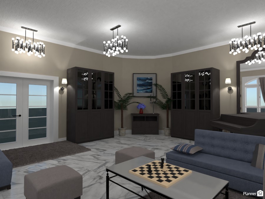 Living room with piano contest design.   render 1 3578958 by Doggy image