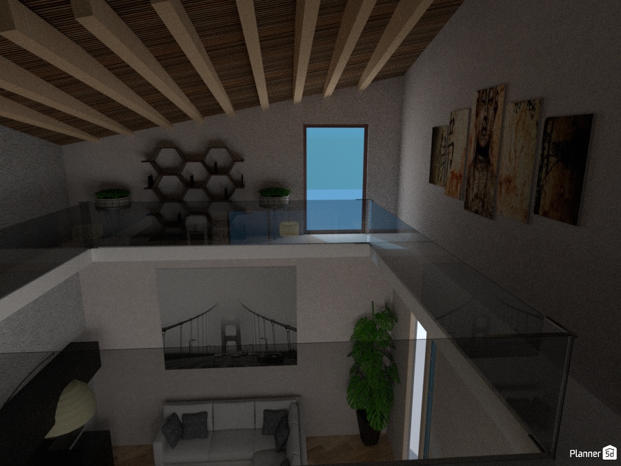 cucina soggiorno con soppalco #1752226 by monica cardella