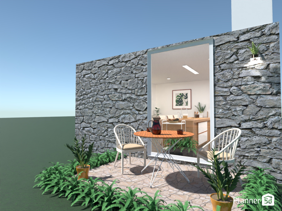 Brown and white kitchen : Design battle contest #11493524 by Gabes