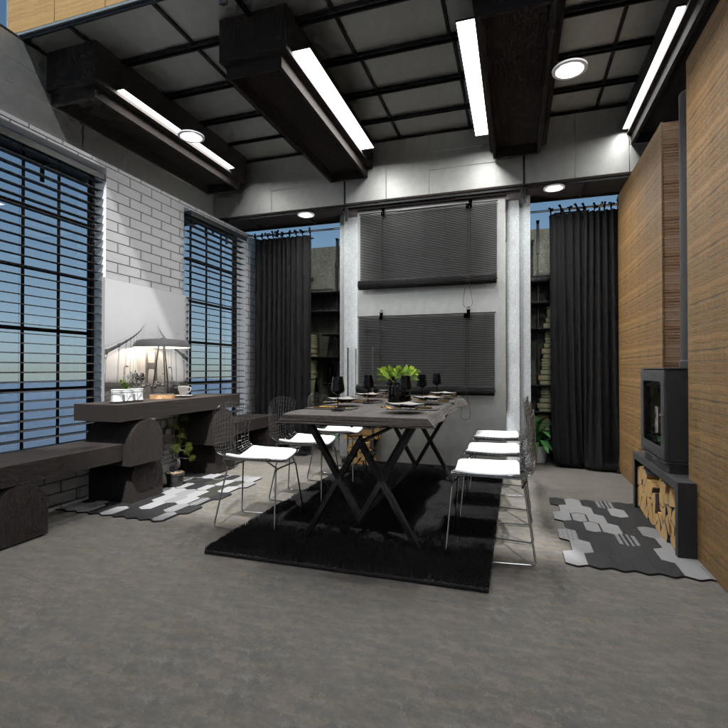 Industrial dining room #12625579 by Editors Choice