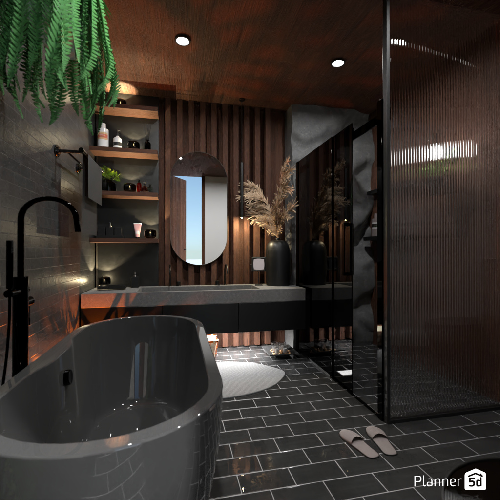 Dark Bathroom #3362856 by Editors Choice
