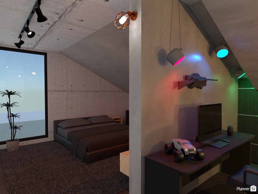 Quarto com Home office #3297540 by Eduardo Couy