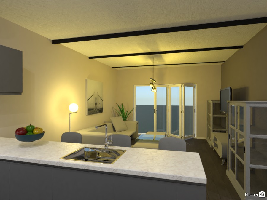 living room witha kitchen #3632509 by Huzaifah Al-Quraishi