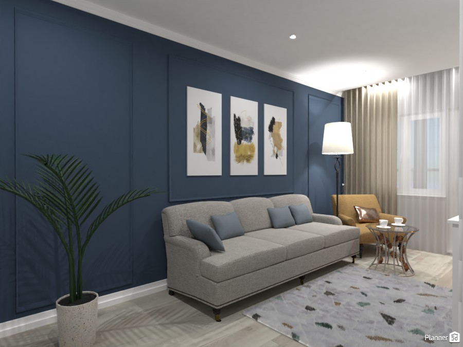 Сине-бежевая гостиная #3822280 by Ksenia